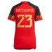 Billige Belgia Michy Batshuayi #23 Hjemmetrøye Dame VM 2022 Kortermet